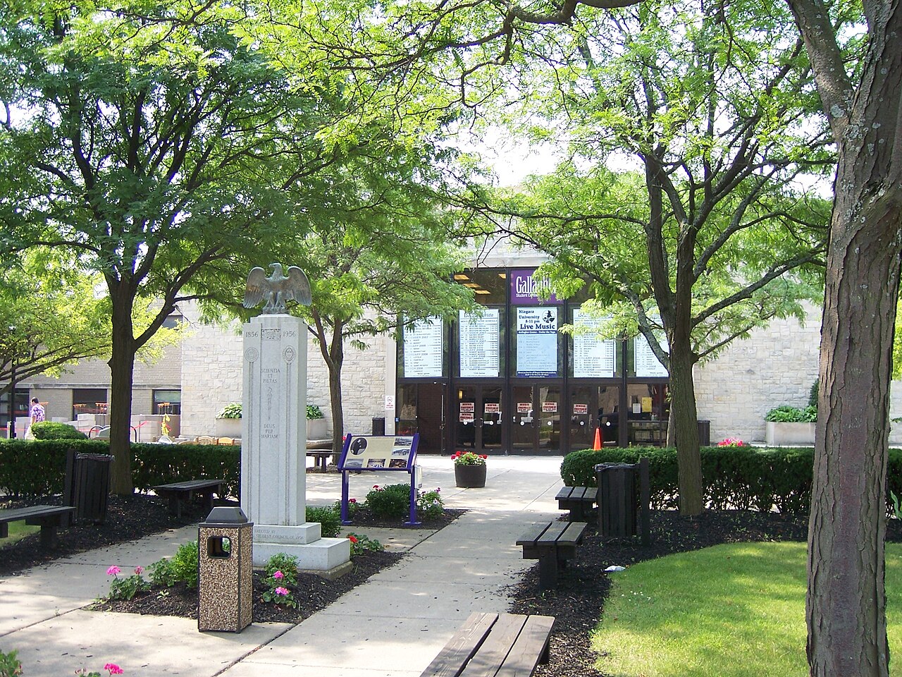 Entrance of Niagara University's Gallagher Center
