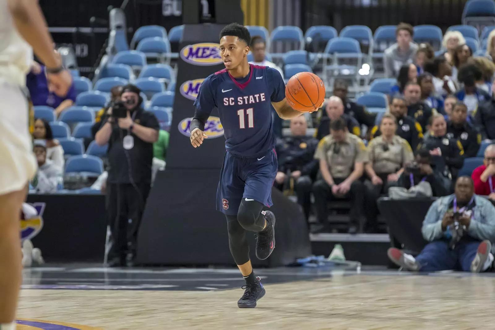 South Carolina State Bulldogs men's basketball in MEAC tournament action