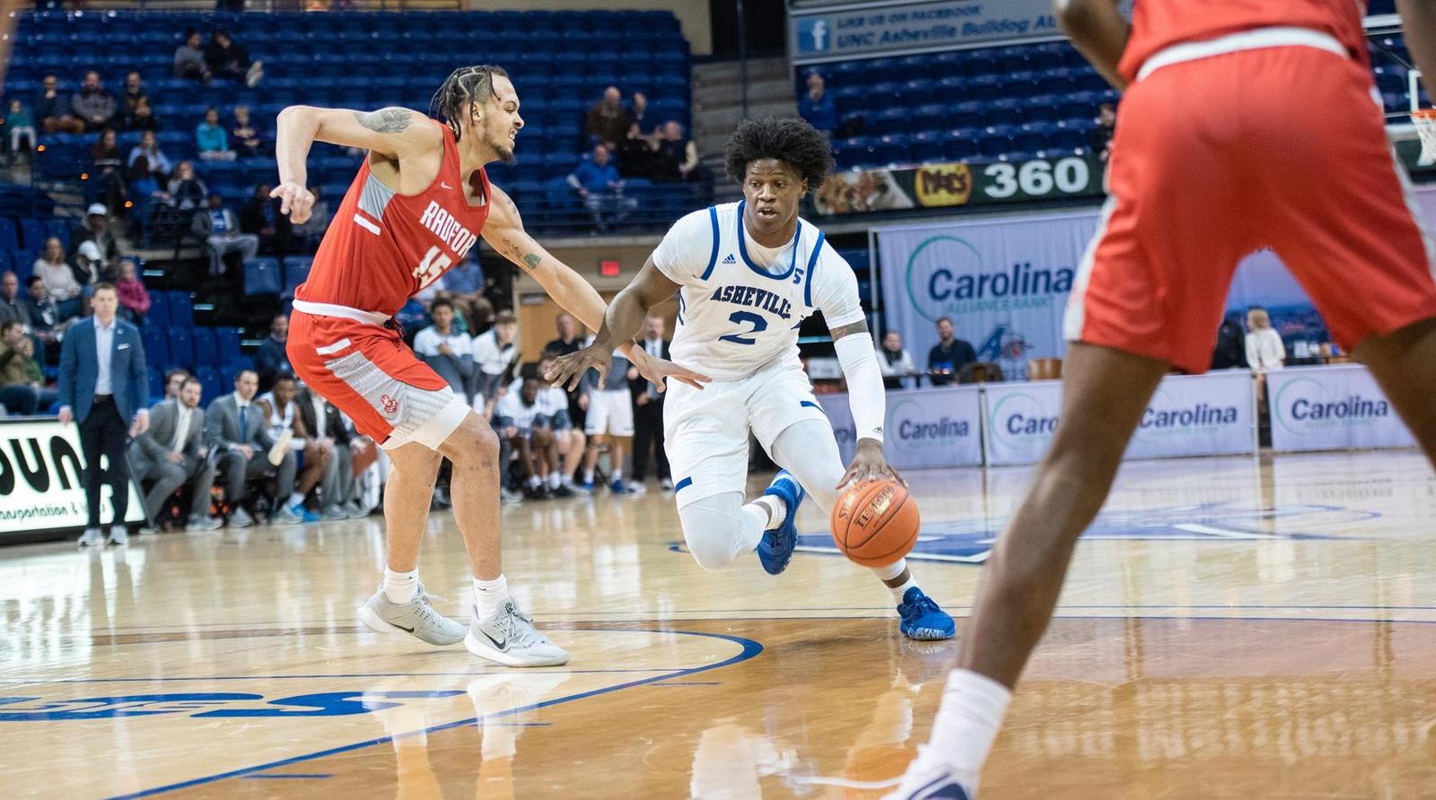 UNC Asheville Bulldogs basketball game action at Kimmel Arena