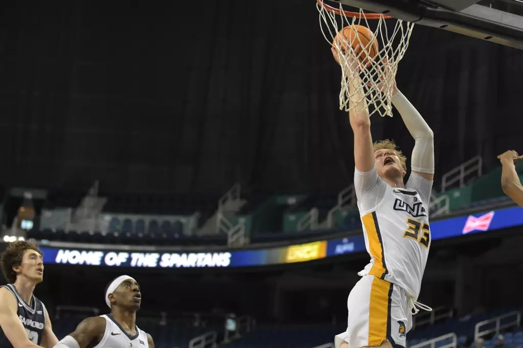 UNC Greensboro Spartans basketball game action