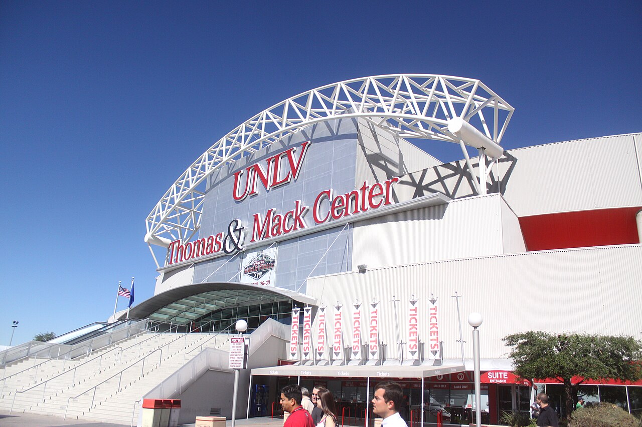 UNLV Runnin' Rebels basketball game action at the Thomas & Mack Center