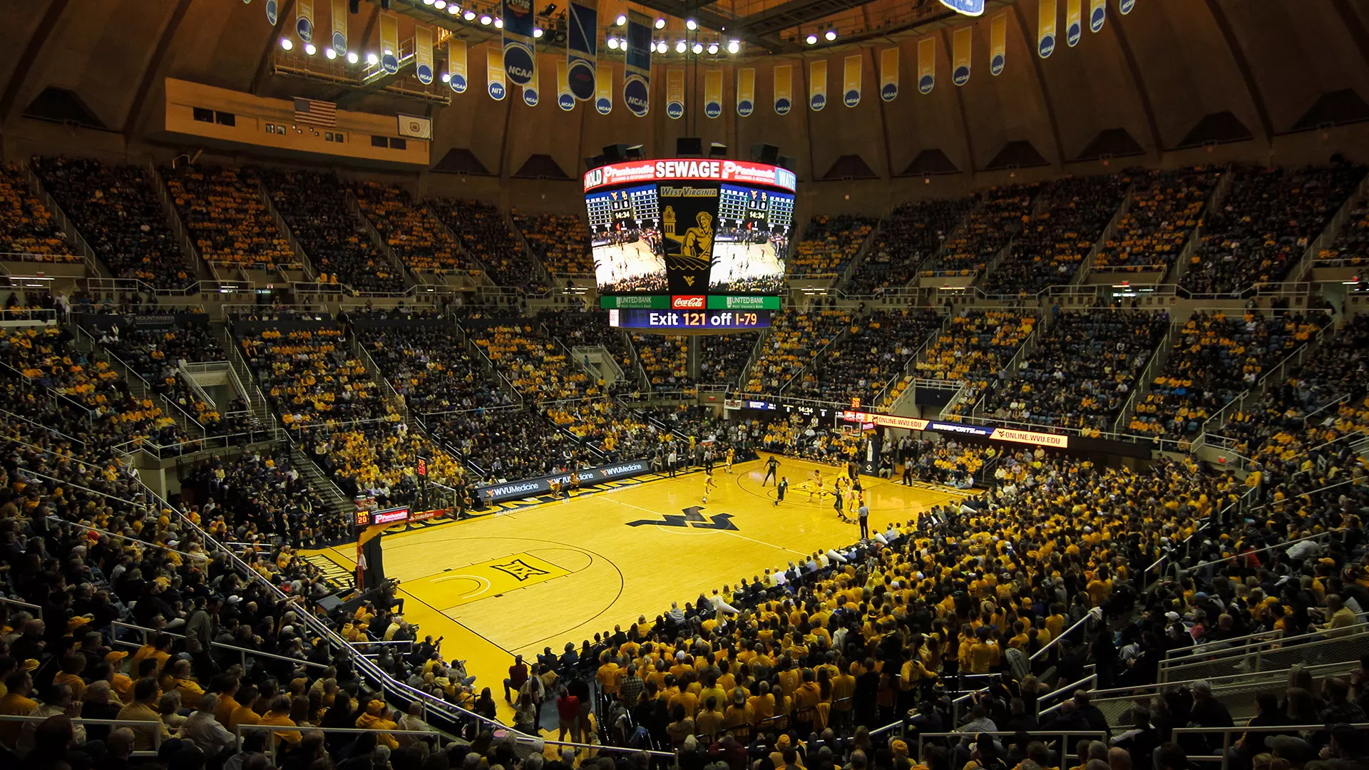 Hope Coliseum in Morgantown, home of the West Virginia Mountaineers
