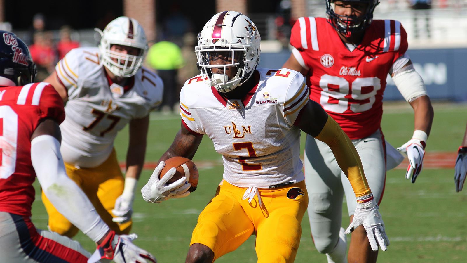 ULM Warhawks in action against Ole Miss