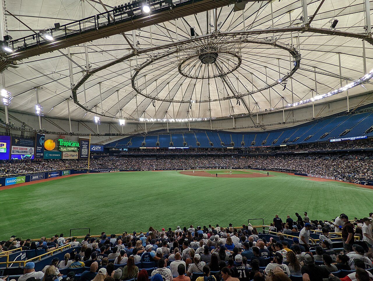 Tropicana Field packed for a Tampa Bay Rays game
