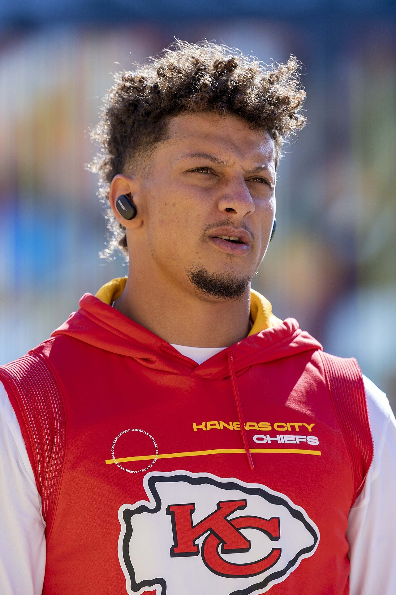 Kansas City Chiefs quarterback Patrick Mahomes throwing a pass