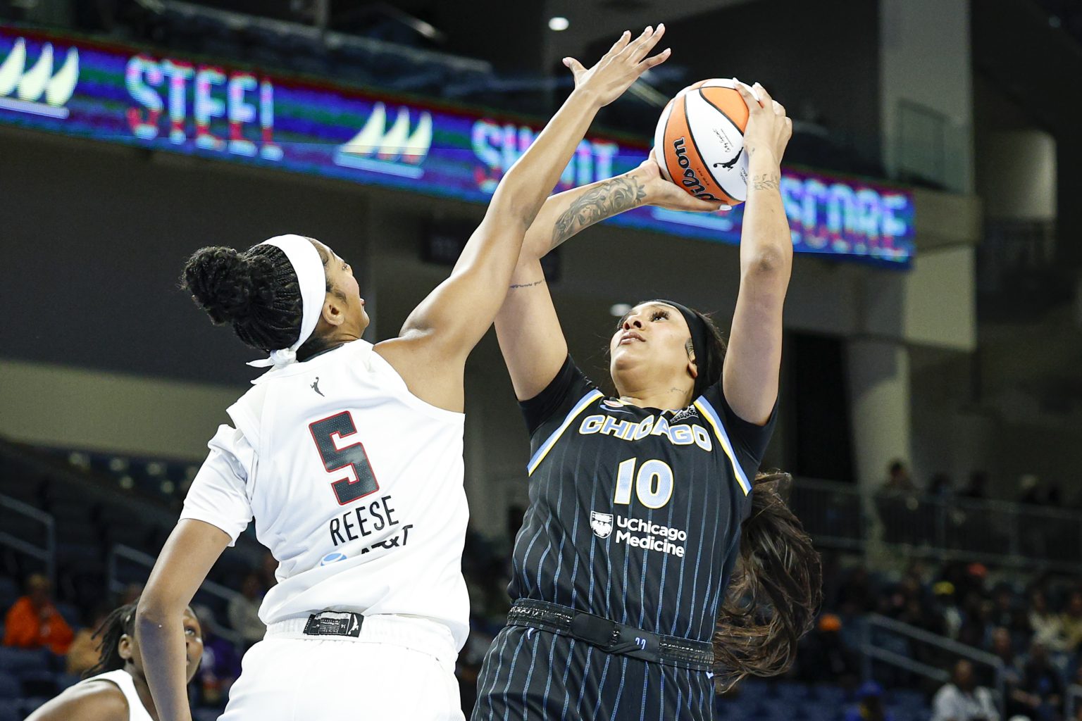 Kamilla Cardoso of the Chicago Sky in action during the 2026 WNBA season
